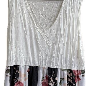 HEIMISH USA Floral Tank Top - White and Black